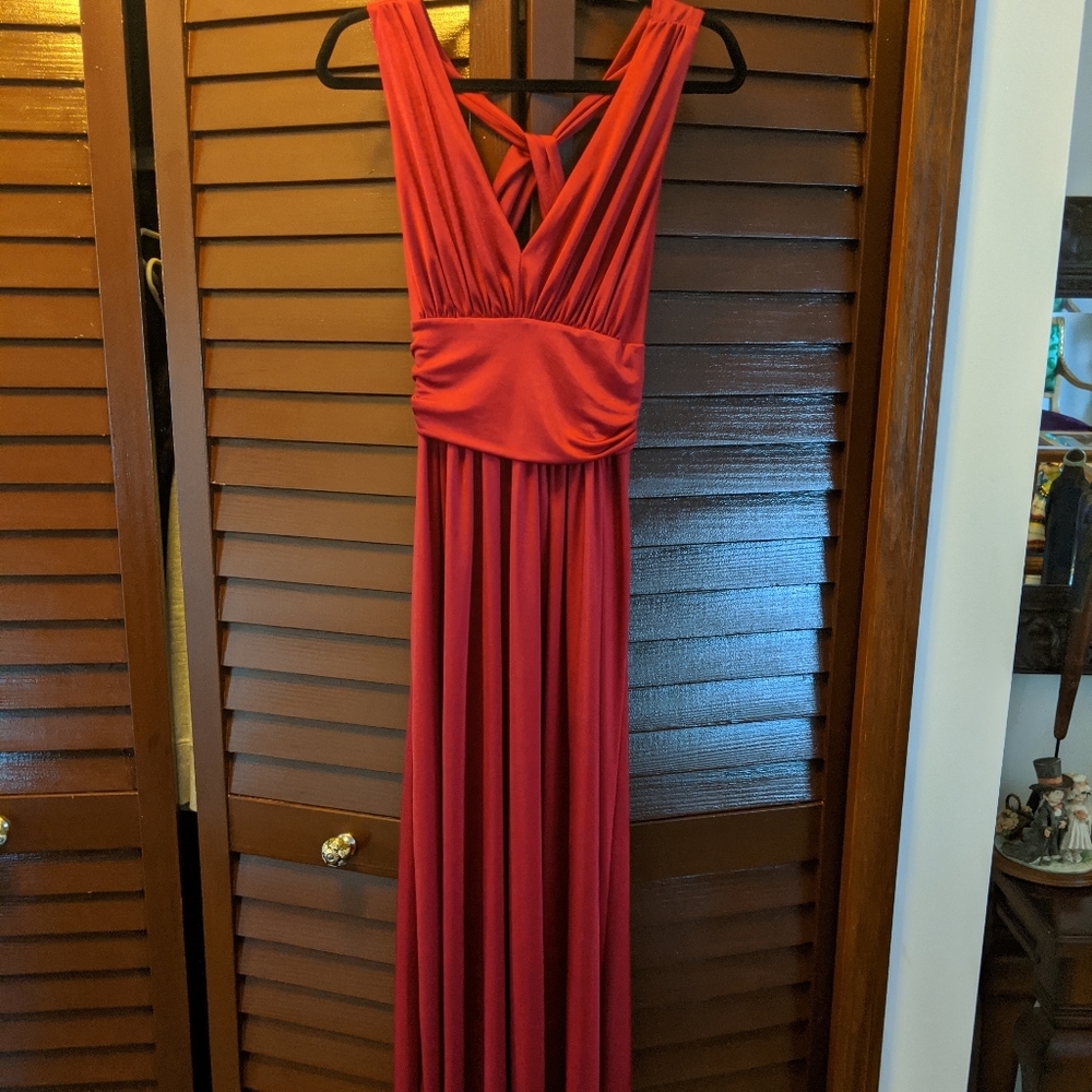 Red long dress